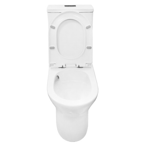 Унитаз-компакт безободковый Azario Tesoro AZ-8501 с крышкой микролифт (система смыва Торнадо) - фото 4