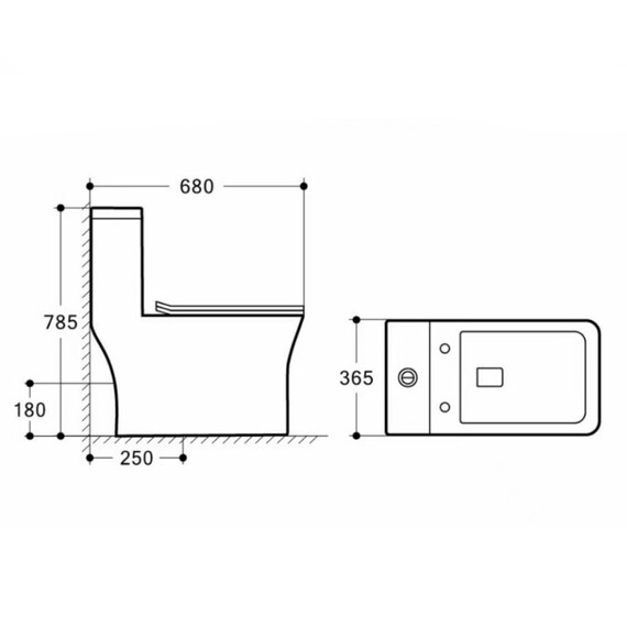Унитаз-моноблок безободковый Azario Vero AZ-8608 с тонкой крышкой микролифт - фото 15
