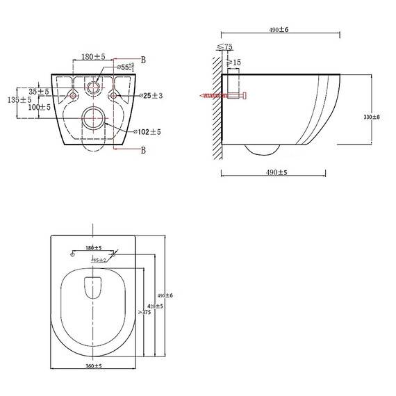 Унитаз подвесной Azario Ormi AZ-0253VD с крышкой микролифт - фото 15