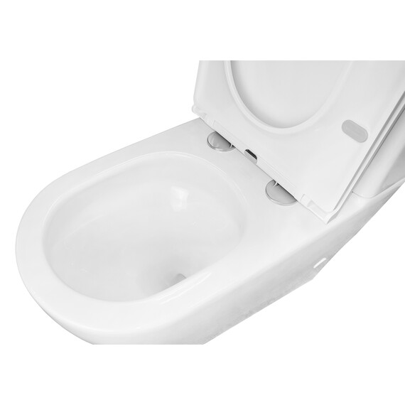 Унитаз-компакт безободковый Azario Grado AZ-2141 UQ1 с крышкой микролифт - фото 8