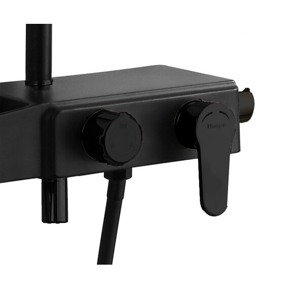 Душевая стойка Azario AZ-801-2B, чёрный матовый, Цвет производителя: чёрный матовый - фото 3