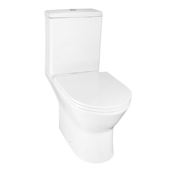 Унитаз-компакт безободковый Azario Dante AZ-93589 с крышкой микролифт - фото 2