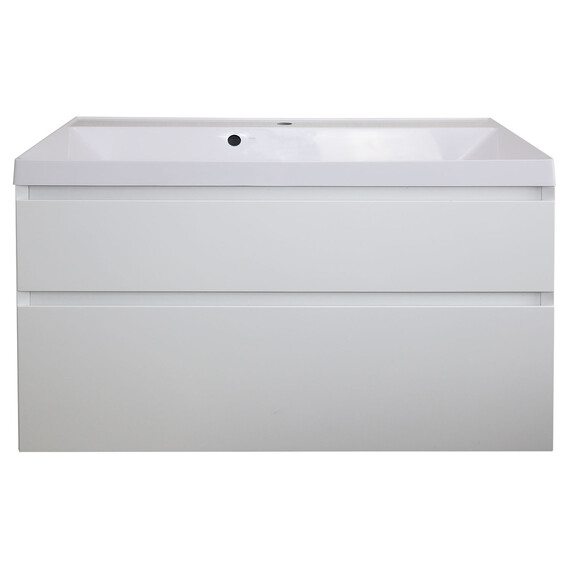 Тумба подвесная с раковиной Azario Velluto 100 см CS00088604, белый матотвый - фото 3