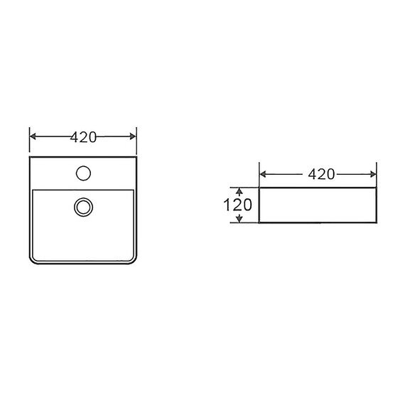 Раковина подвесная Azario 42 см AZ-2177-MW - фото 6
