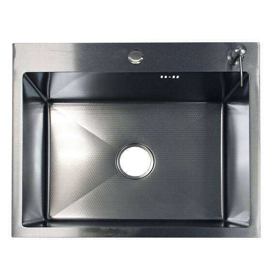 Кухонная мойка Azario Nicole AZS5050N (сифон, дозатор и коландер в комплекте) серебро - фото 2