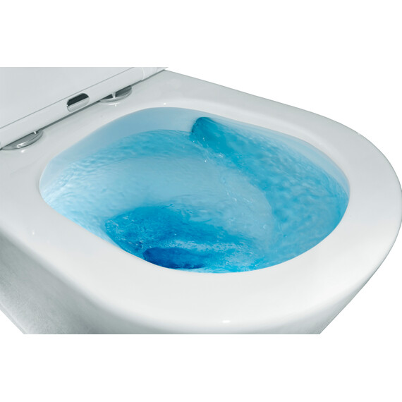 Унитаз-компакт безободковый Azario Vetro AZ-2149-UQ1 с тонкой крышкой микролифт (Система смыва Торнадо) - фото 5