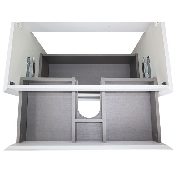 Тумба подвесная с раковиной Azario Velluto 80 см CS00088603, белый матотвый - фото 5