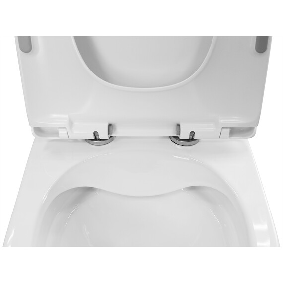 Унитаз-моноблок безободковый Azario Ansa AZ-2301 с тонкой крышкой микролифт - фото 11