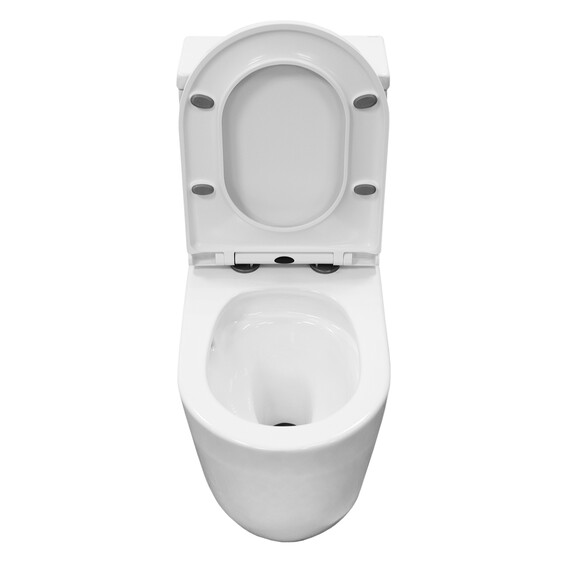 Унитаз-моноблок Azario Velluto AZ-6281 с тонкой крышкой микролифт (Система смыва Торнадо) - фото 5