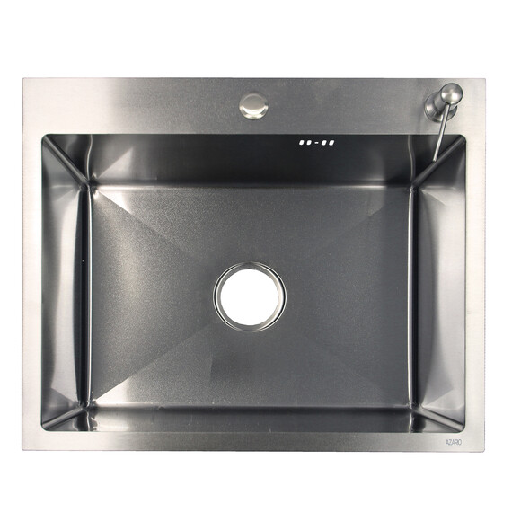 Кухонная мойка Azario Nicole AZS6050H (сифон, дозатор и коландер в комплекте) серебро соты - фото 2