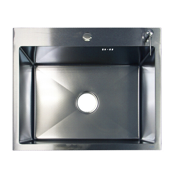 Кухонная мойка Azario Nicole AZS5050H (сифон, дозатор и коландер в комплекте) серебро соты - фото 2