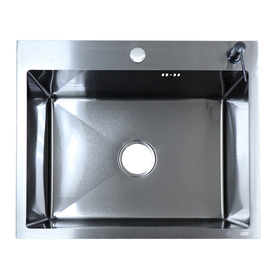 Кухонная мойка Azario Nicole AZB6050N (сифон, дозатор и коландер в комплекте) чёрный - фото 2