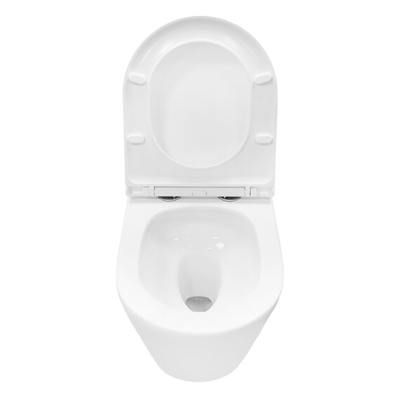 Унитаз подвесной безободковый Azario Nove AZ-9312T с тонкой крышкой микролифт - фото 5