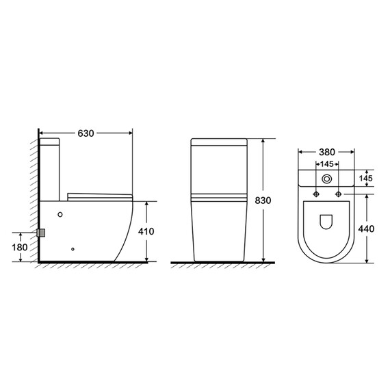 Унитаз-компакт безободковый Azario Corsa AZ-2062T с тонкой крышкой микролифт (Система смыва Торнадо) - фото 14