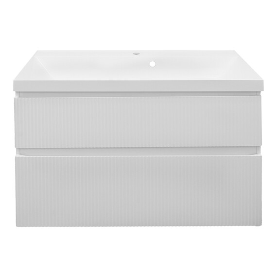 Тумба подвесная с раковиной Azario Viola 100/2H 100 см CS00097149, белый матовый - фото 2