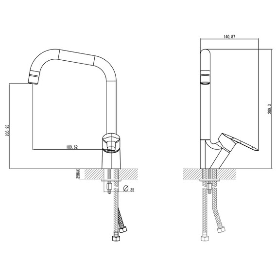 Смеситель для кухни Azario AZ-HU245904 - фото 2