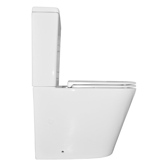 Унитаз-компакт безободковый Azario Vetro AZ-2149-UQ1 с тонкой крышкой микролифт (Система смыва Торнадо) - фото 10