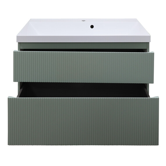 Тумба подвесная с раковиной Azario Viola 100/2H 100 см CS00097148, фисташковый - фото 4