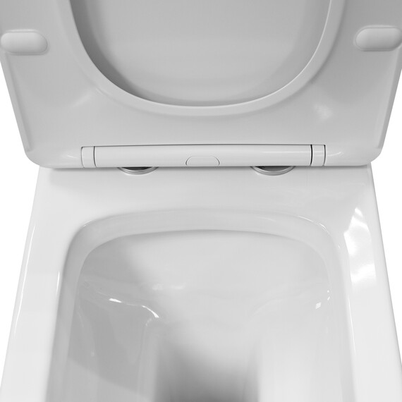 Унитаз-моноблок безободковый Azario Vero AZ-8608 с тонкой крышкой микролифт - фото 8