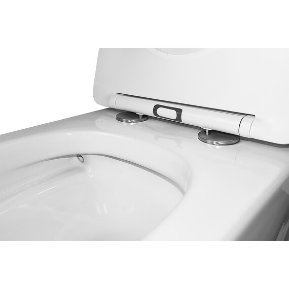 Унитаз подвесной безободковый Azario Ollin AZ-0513R с крышкой микролифт (Система смыва торнадо) - фото 7