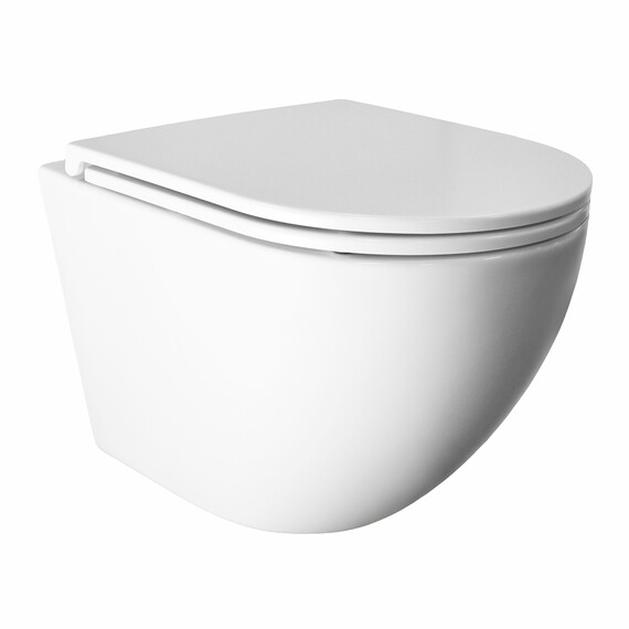 Унитаз подвесной безободковый Azario Pro PRO-0001 UQ3 с тонкой крышкой микролифт (система смыва Торнадо) - фото 4