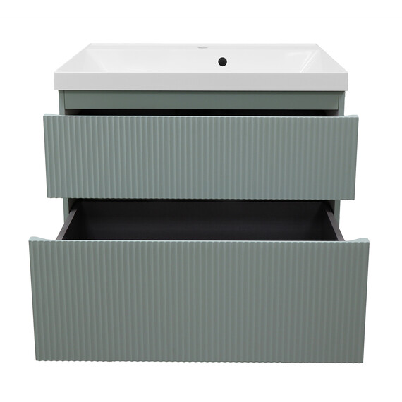 Тумба подвесная с раковиной Azario Viola 80/2 80 см CS00097142, фисташковый - фото 4