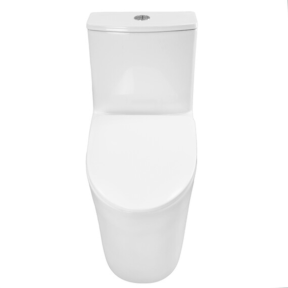 Унитаз-моноблок безободковый Azario Ansa AZ-2301 с тонкой крышкой микролифт - фото 3