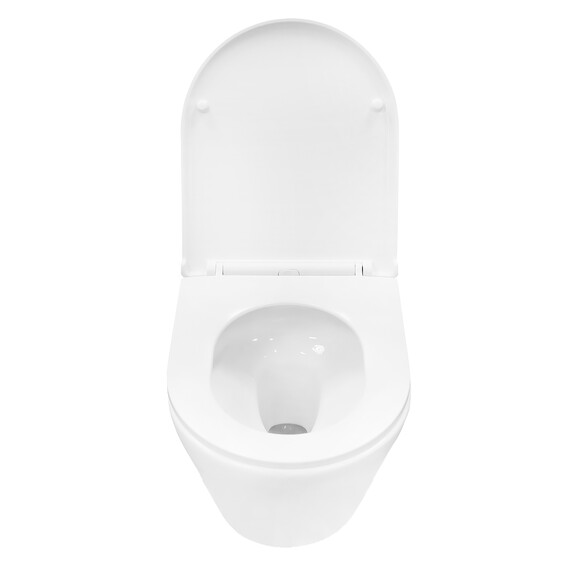 Унитаз подвесной безободковый Azario Nove AZ-9312T с тонкой крышкой микролифт - фото 4