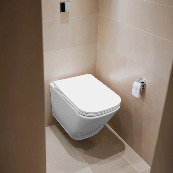 Унитаз подвесной безободковый Azario Armonia AZ-2403 с крышкой микролифт (Система смыва торнадо) - фото 13