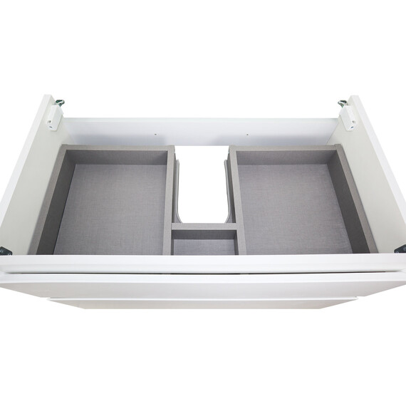 Тумба подвесная с раковиной Azario Velluto 80 см CS00088603, белый матотвый - фото 4