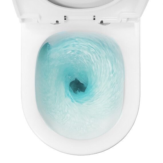 Унитаз-компакт безободковый Azario Tesoro AZ-8501 с крышкой микролифт (система смыва Торнадо) - фото 8