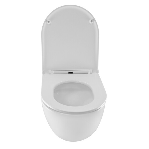 Унитаз подвесной безободковый Azario Pro PRO-0001 UQ3 с тонкой крышкой микролифт (система смыва Торнадо) - фото 7