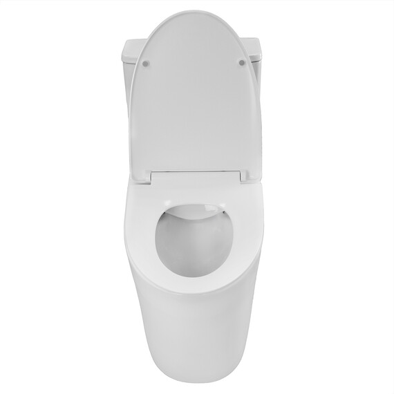 Унитаз-моноблок безободковый Azario Ansa AZ-2301 с тонкой крышкой микролифт - фото 4