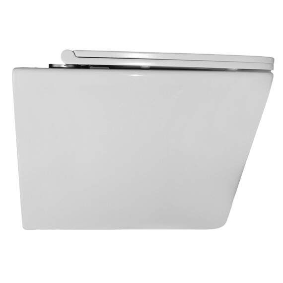 Унитаз подвесной безободковый Azario Cascad AZ-2303-A с тонкой крышкой микролифт (Система смыва Торнадо) - фото 13