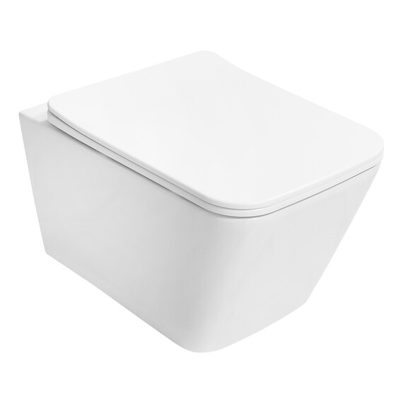 Унитаз подвесной Azario Indor AZ-9004WT с тонкой крышкой микролифт (Система смыва Торнадо) - фото 3