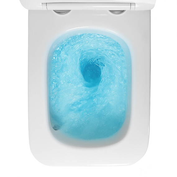 Унитаз подвесной Azario Indor AZ-9004WT с тонкой крышкой микролифт (Система смыва Торнадо) - фото 10