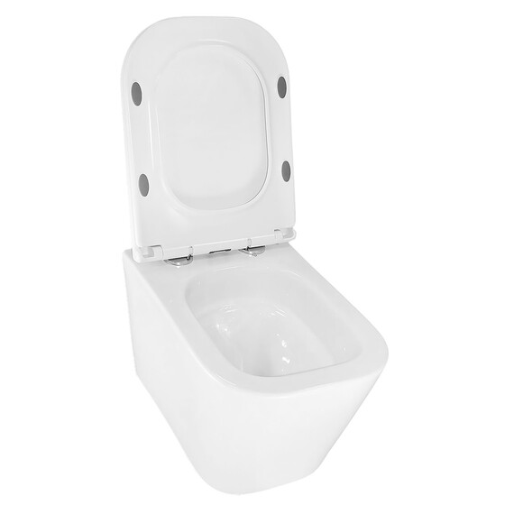 Унитаз подвесной безободковый Azario ESCONDA AZ-2805E с крышкой микролифт (Система смыва торнадо) - фото 5