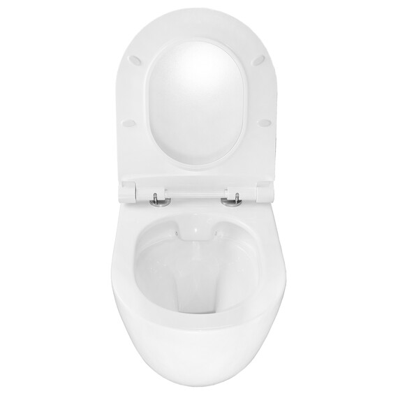 Унитаз подвесной безободковый Azario Geno AZ-2196-D с тонкой крышкой микролифт - фото 5