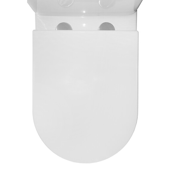 Унитаз-компакт безободковый Azario RIANO AZ-1307A с крышкой микролифт (система смыва Торнадо) - фото 9