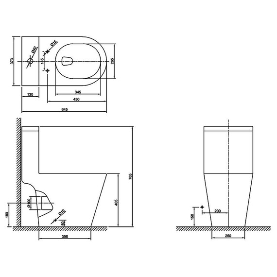 Унитаз-моноблок безободковый Azario Prime AZ-1363OP с тонкой крышкой микролифт - фото 16