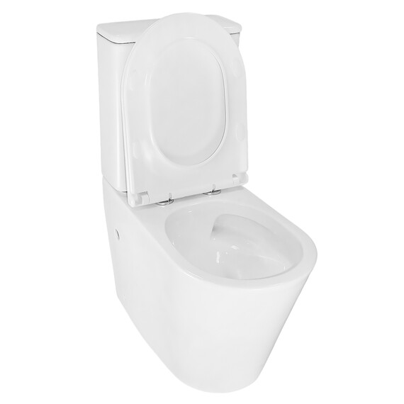 Унитаз-компакт безободковый Azario LANDER AZ-1257A с крышкой микролифт (система смыва Торнадо) - фото 4