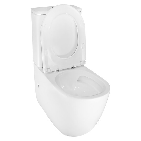 Унитаз-компакт безободковый Azario RIANO AZ-1307A с крышкой микролифт (система смыва Торнадо) - фото 4