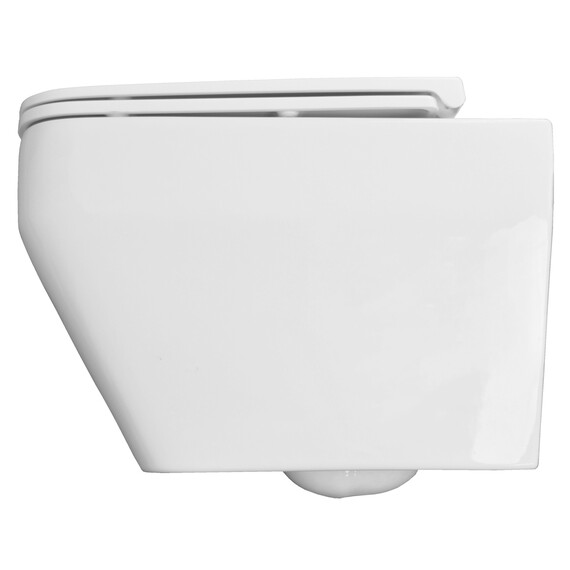 Унитаз подвесной безободковый Azario Moneo AZ-0062 UQ1 с тонкой крышкой микролифт (Система смыва торнадо) - фото 9