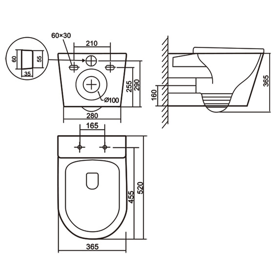 Унитаз подвесной безободковый Azario Eclat AZ-2381-A с тонкой крышкой микролифт (Система смыва Торнадо) - фото 18