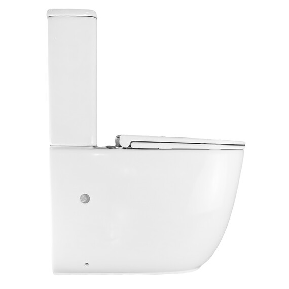 Унитаз-компакт безободковый Azario RIANO AZ-1307A с крышкой микролифт (система смыва Торнадо) - фото 13