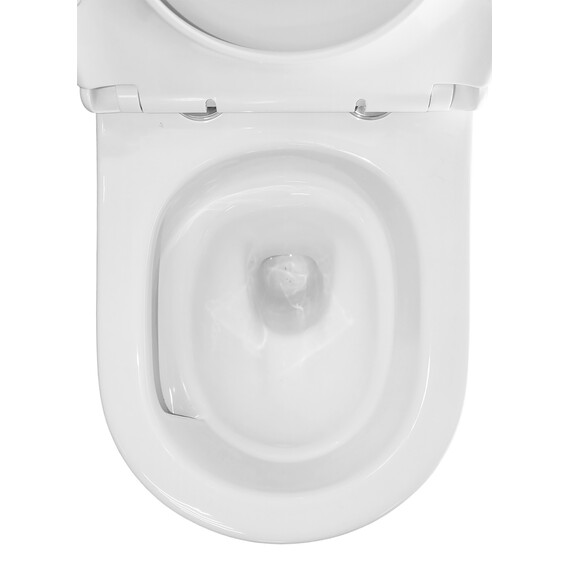 Унитаз подвесной безободковый Azario LANDER AZ-2802E с тонкой крышкой микролифт (Система смыва торнадо) - фото 9