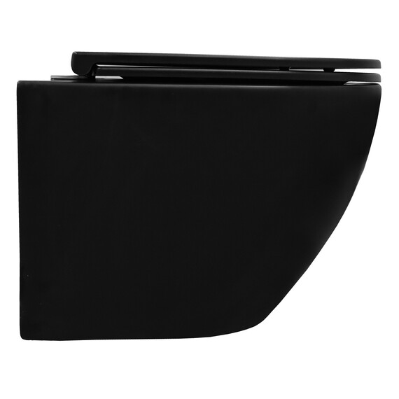 Унитаз подвесной безободковый Azario Grado AZ-0046-UQ3-MB с крышкой микролифт, чёрный матовый (Система смыва торнадо) - фото 13