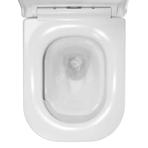 Унитаз подвесной безободковый Azario RIANO AZ-2808E с крышкой микролифт (Система смыва торнадо) - фото 9