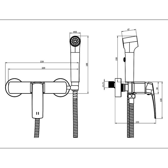 Набор для гигиенического душа Azario Conda AZ-K2511 - фото 5