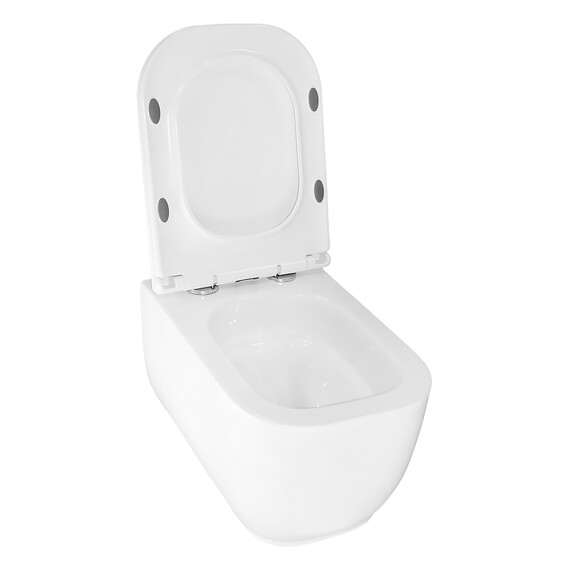 Унитаз подвесной безободковый Azario RIANO AZ-2808E с крышкой микролифт (Система смыва торнадо) - фото 5